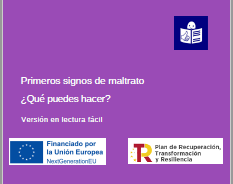 Portada primeros signos del maltrato. Publicaciones de lectura fácil