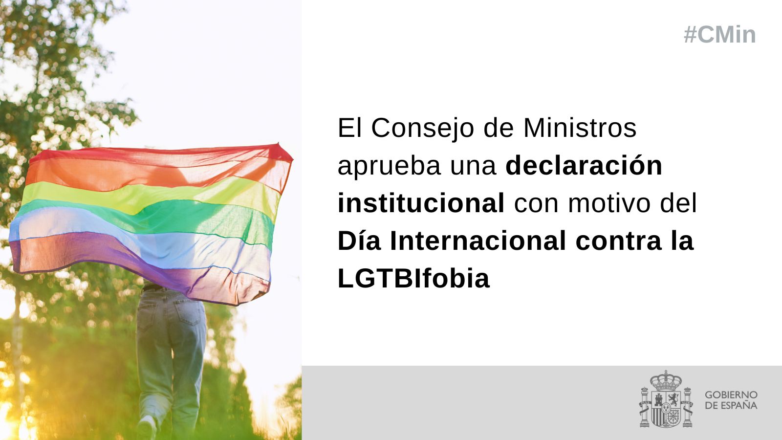 Imagen del artículo El Consejo de Ministros aprueba una declaración institucional con motivo del Día Internacional contra la LGTBIfobia